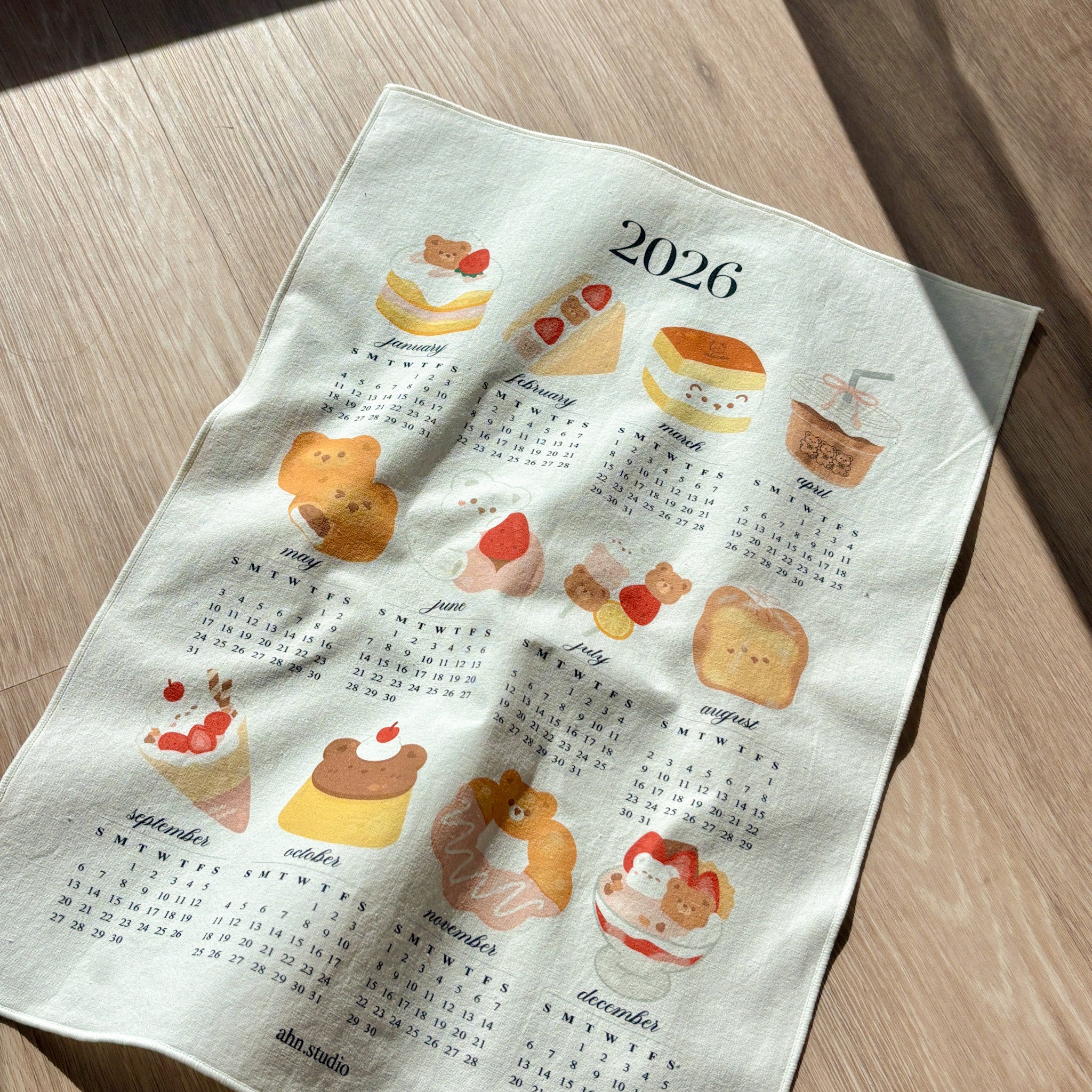 ahn.studio fabric 2026 calendar – Ahn Studio