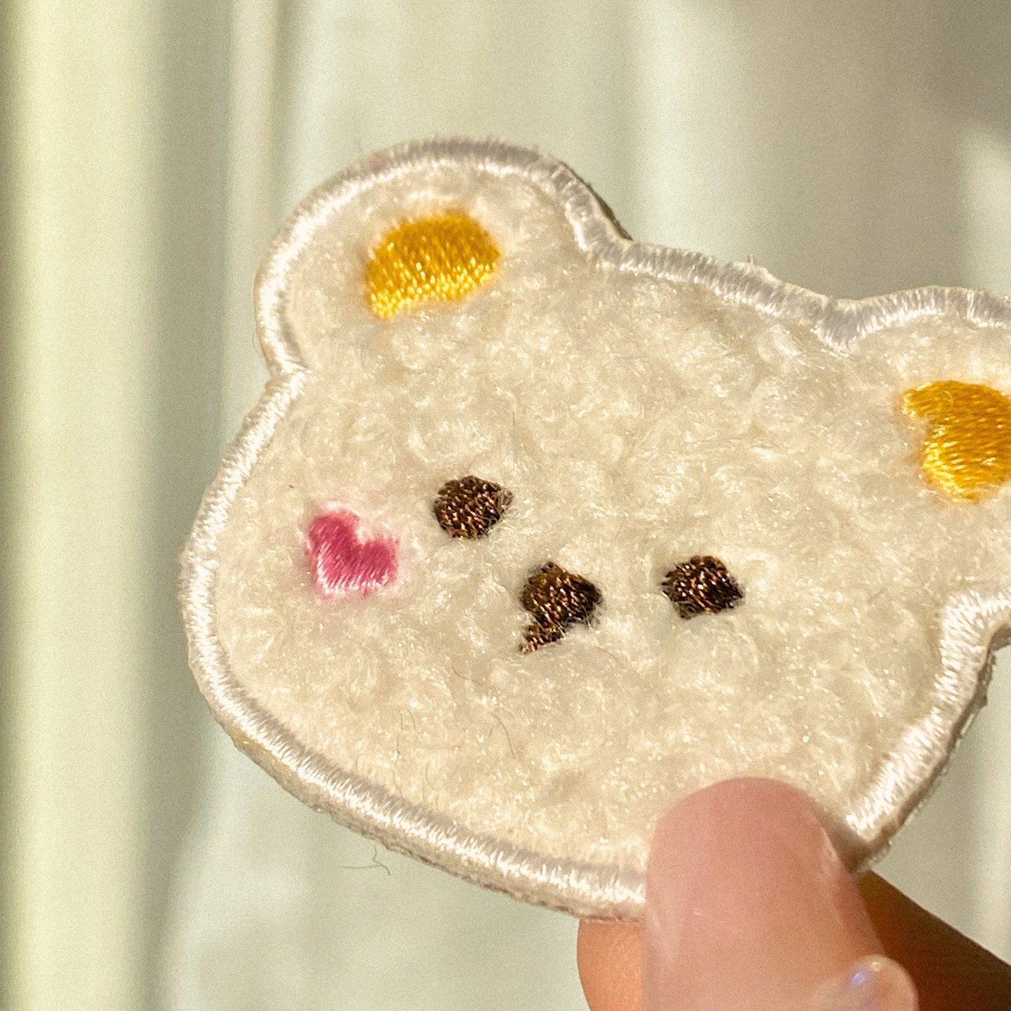 fuzzy daily bear patch sticker
