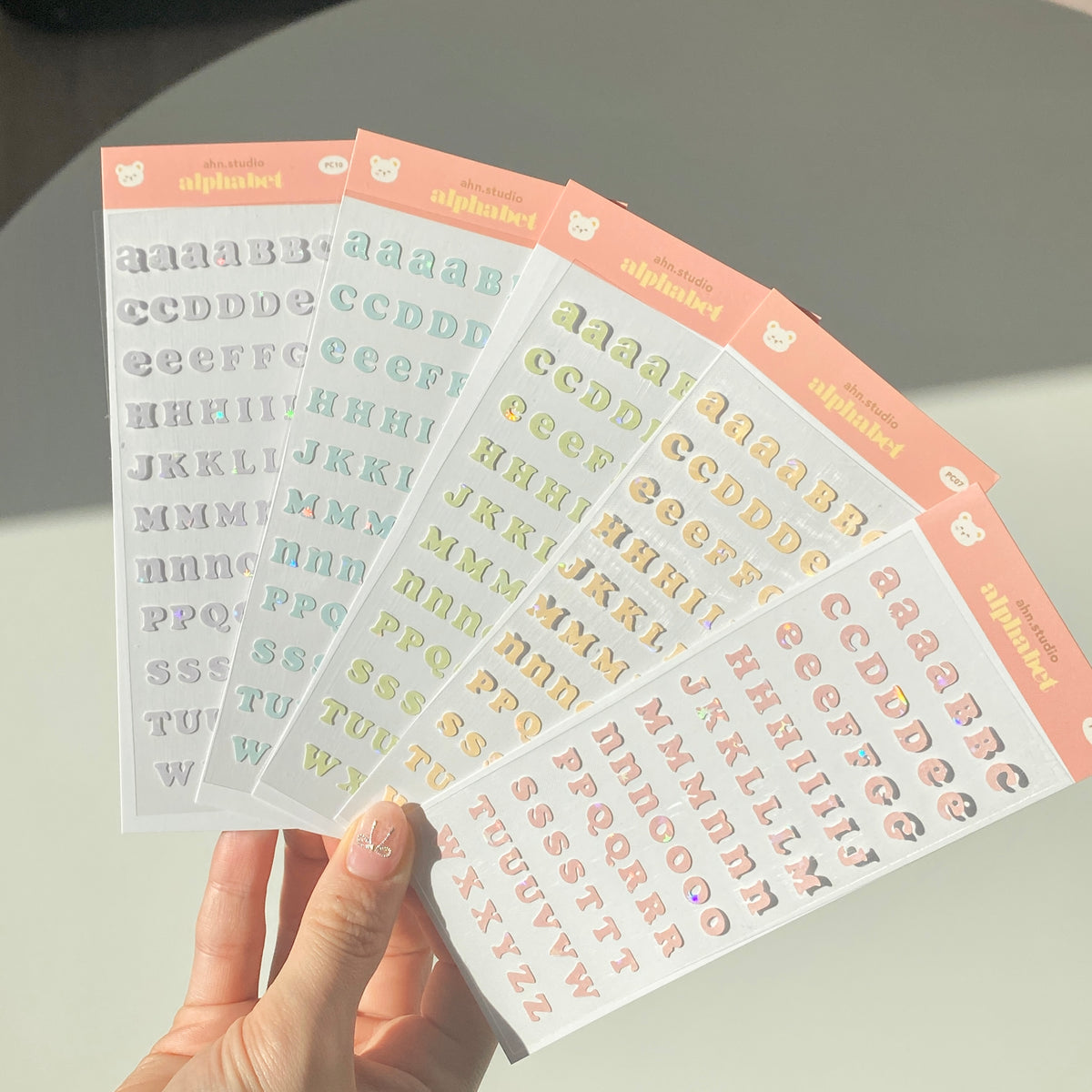 glitter polco alphabet sticker sheet – Ahn Studio