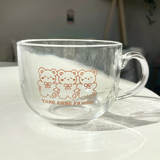 'take care' cereal cup bowl