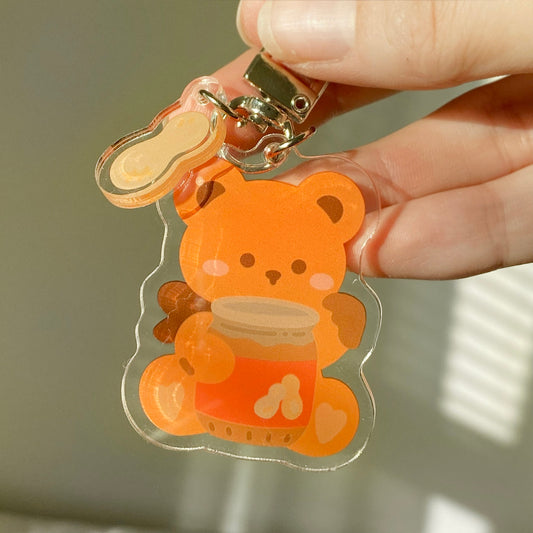 peanut butter bear keychain