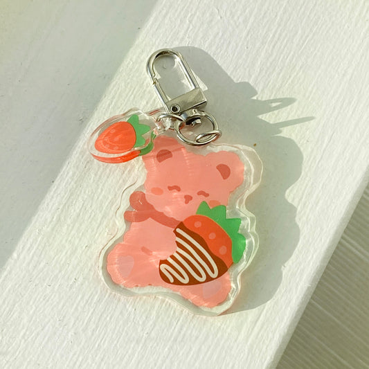 strawbeary keychain